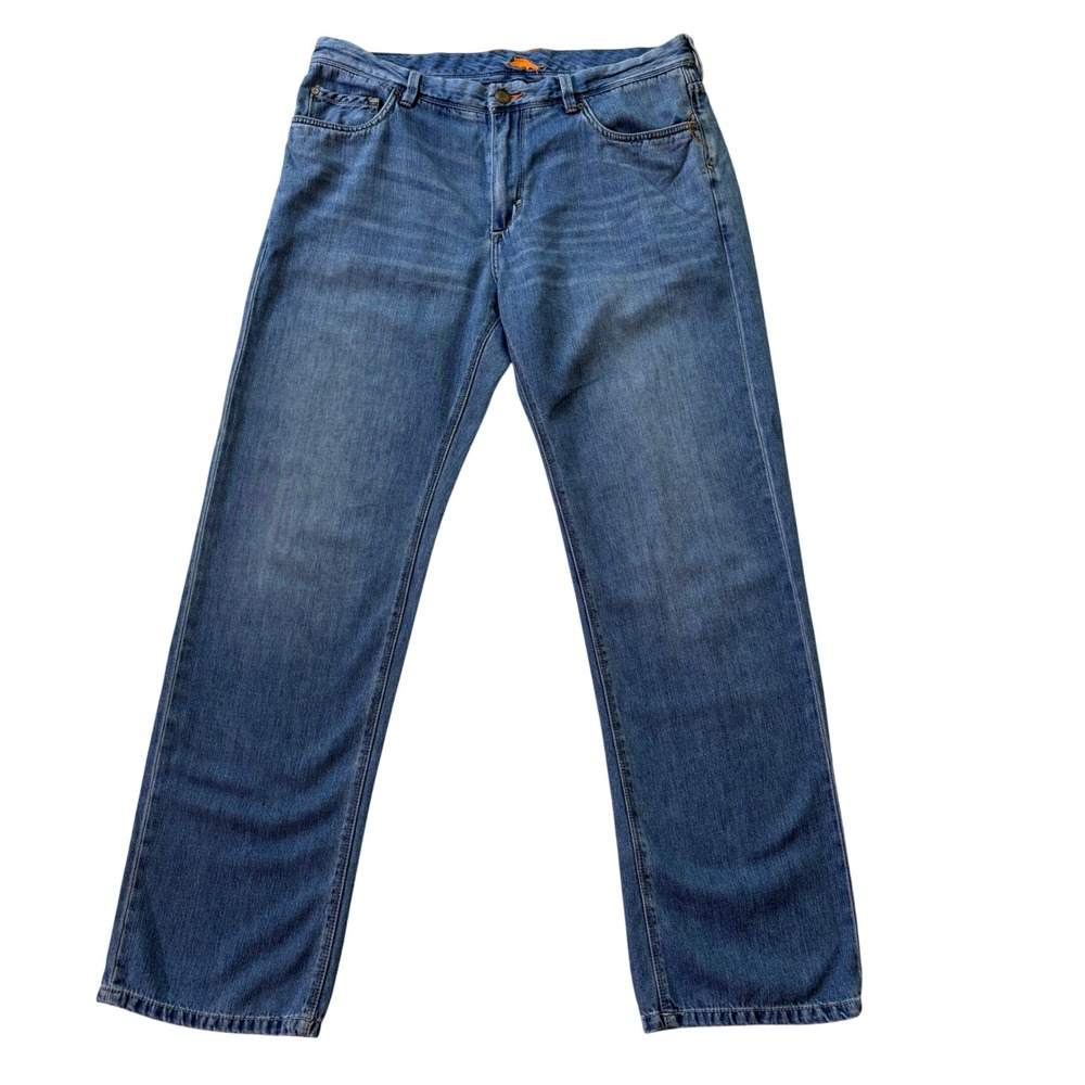 Tommy Bahama Jeans Men 36x32 Blue Standard Fit Cotton Tencel Coastal Minimalist